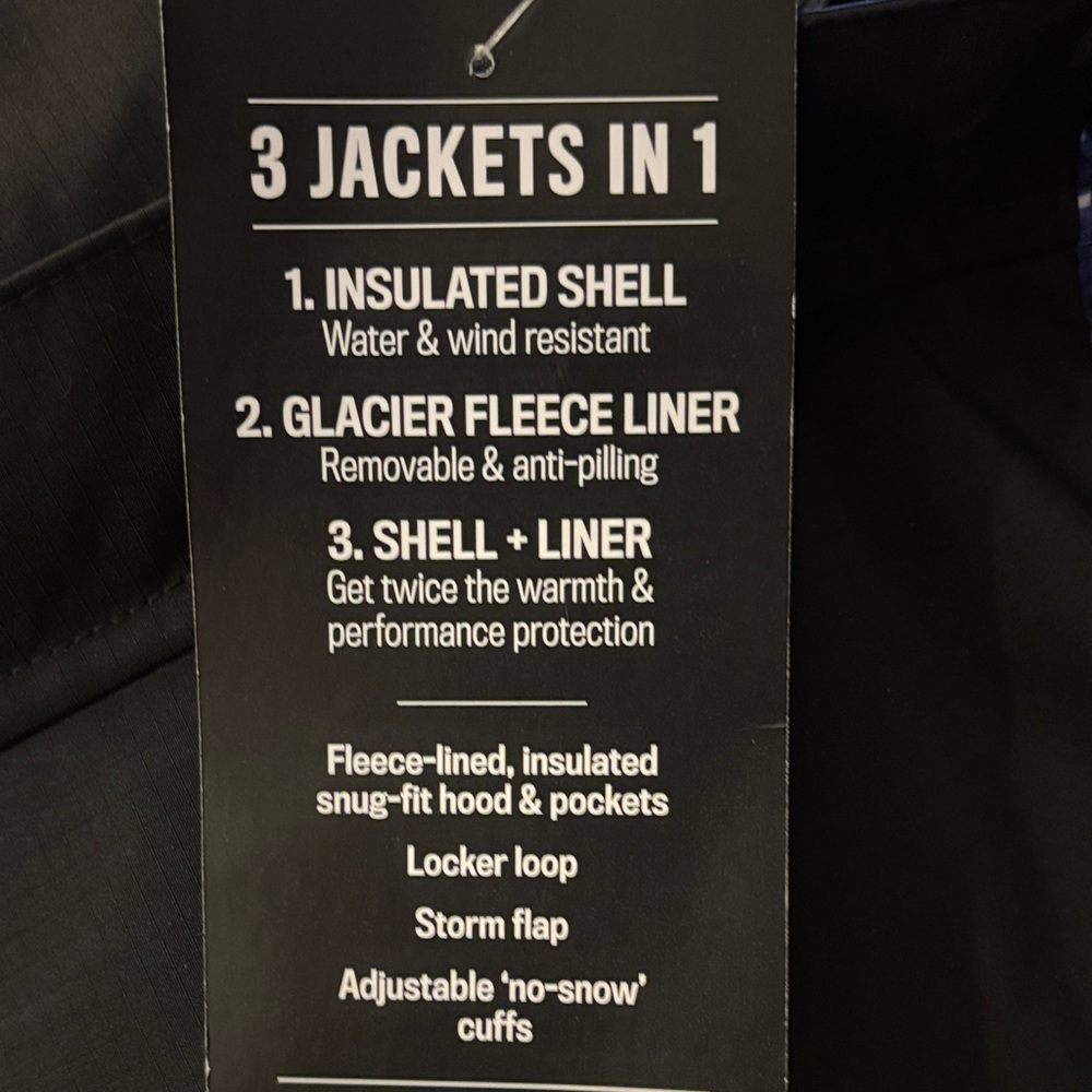 The Children's Place Starry Blue and Black Puffer Jacket - Picture 8 of 8